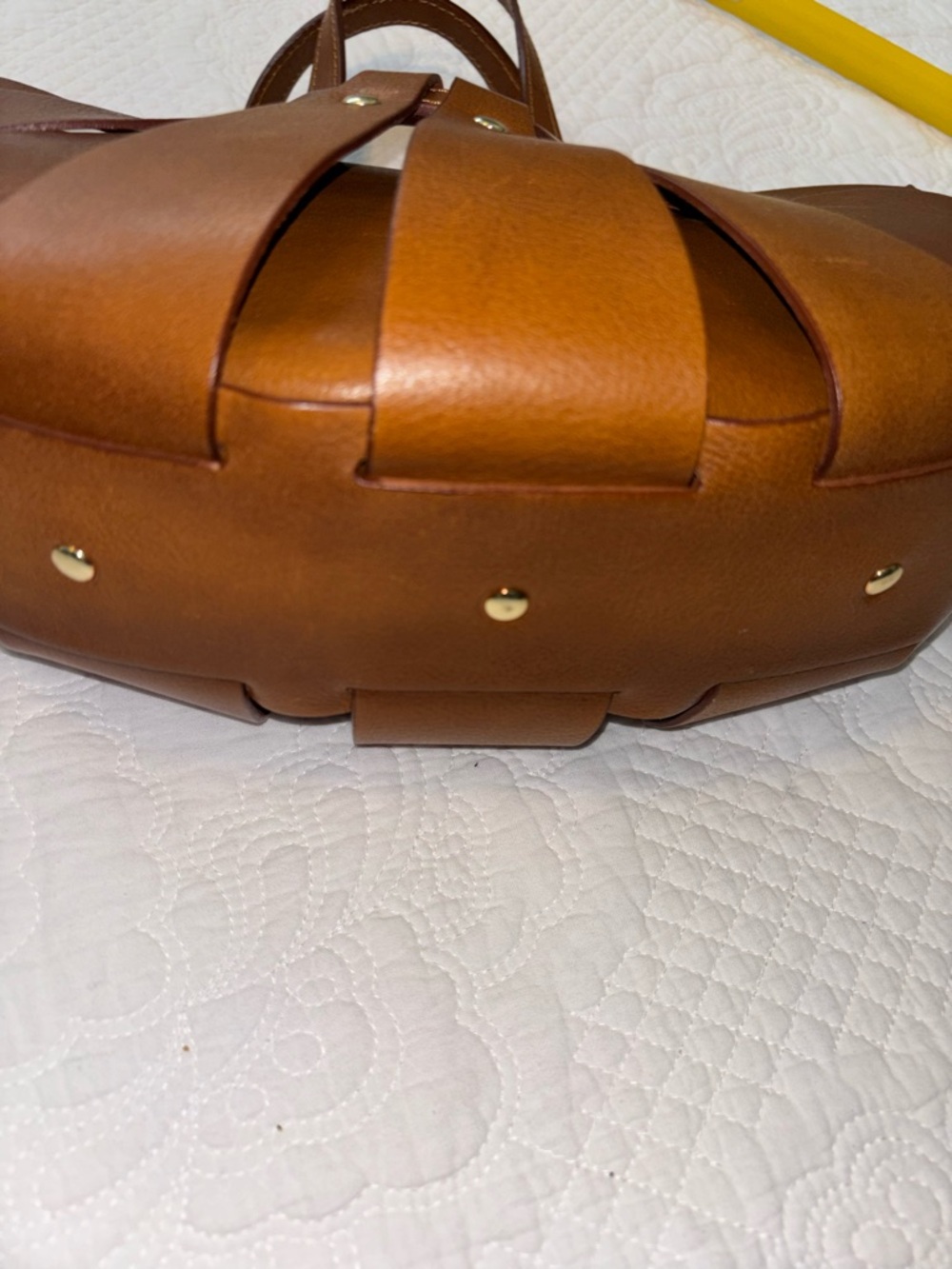 Cute classy leather Women’s Brown Leather Tote Handbag - Picture 4 of 9
